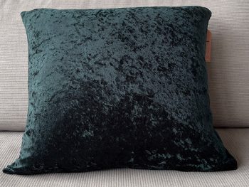 Bottle green velvet crush front and back