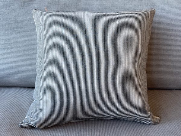 Driftwood style corduroy cushion with off-white backing